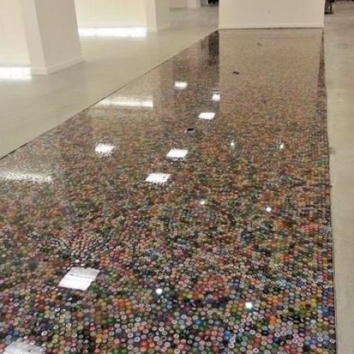 Coin Cast Epoxy Bottle top floor 500x500